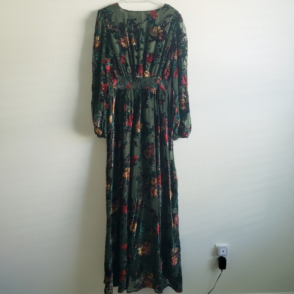 Baltic Born Mikla Maxi Dress Crushed Velvet Floral New Without Tags - Picture 6 of 8